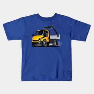 Cartoon Lkw Truck with Crane Kids T-Shirt